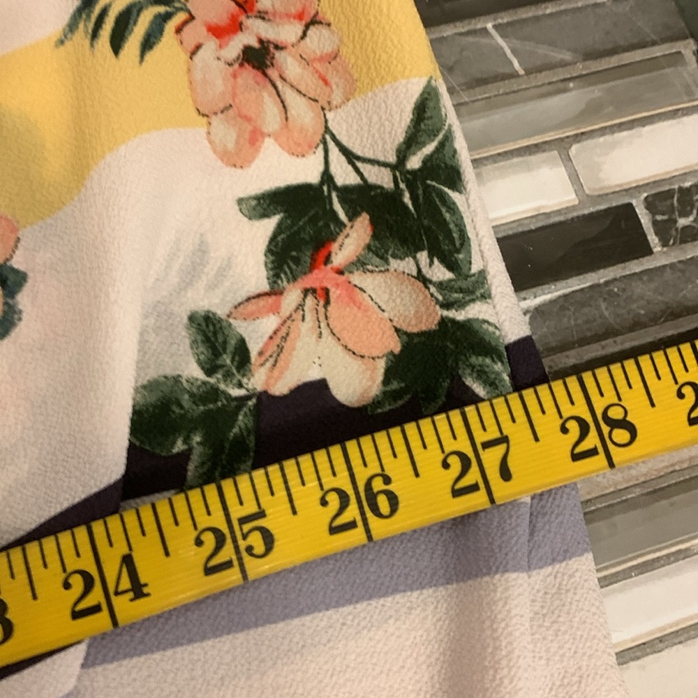3X WESTPORT Floral and Striped Short Sleeve Top - Picture 8 of 12